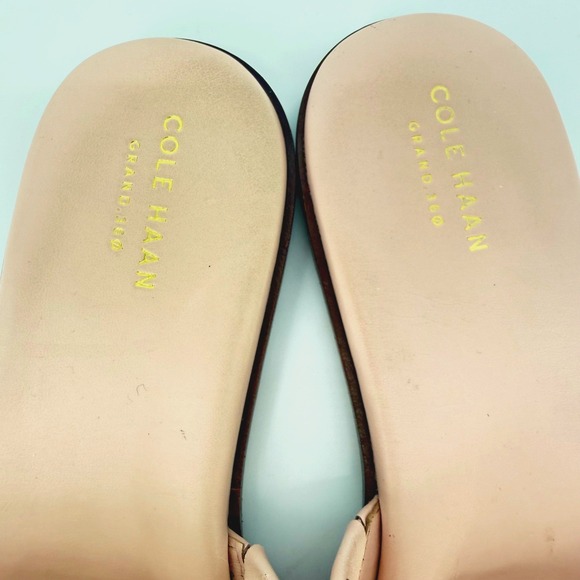 Cole Haan Grand 360 Woven Leather Slide Sandals Blush Pink W16681 Womens 8B - Picture 3 of 7